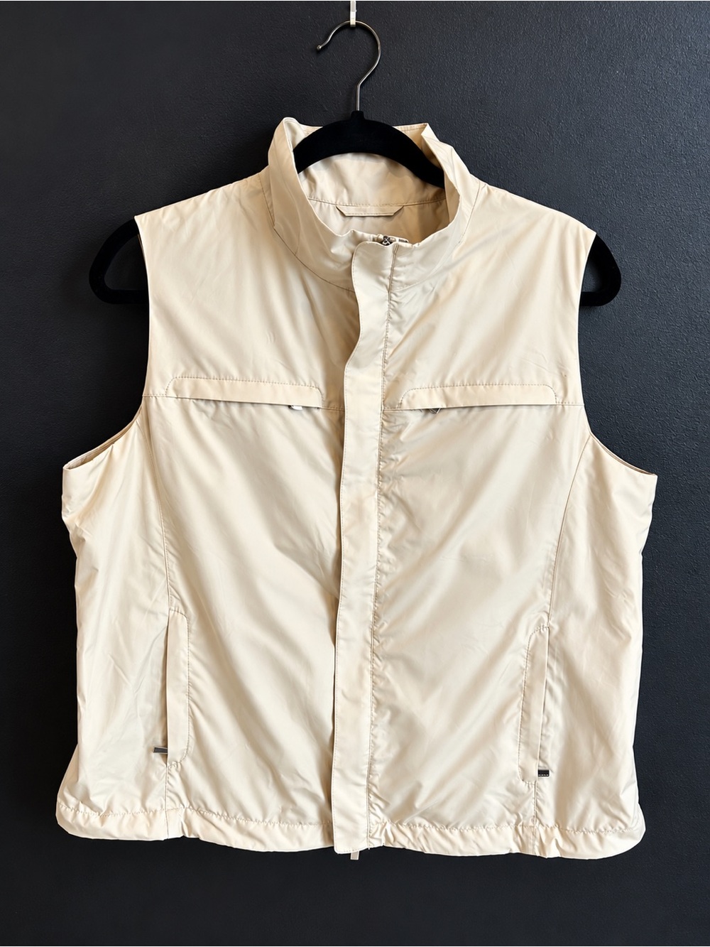 Ralph Lauren Golf Women’s XL Cream Windbreaker Vest Preppy Lightweight Zip